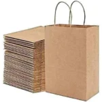 BROWN PAPER CARRY BAG MEDIUM(30*34*18)1*250PCS-NDH